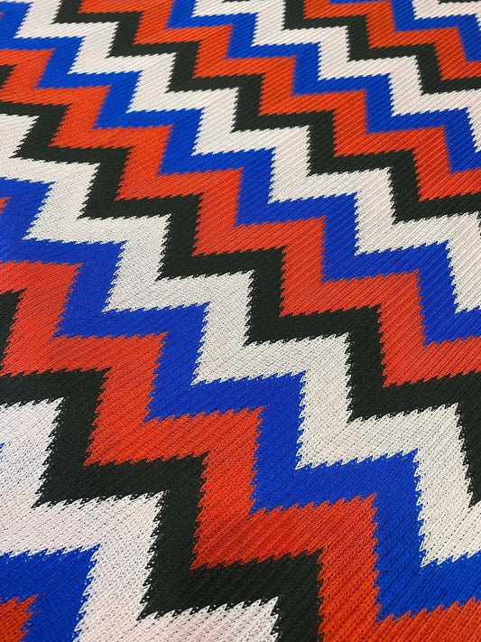 Luxury Zigzag Knit Jersey Fabric
