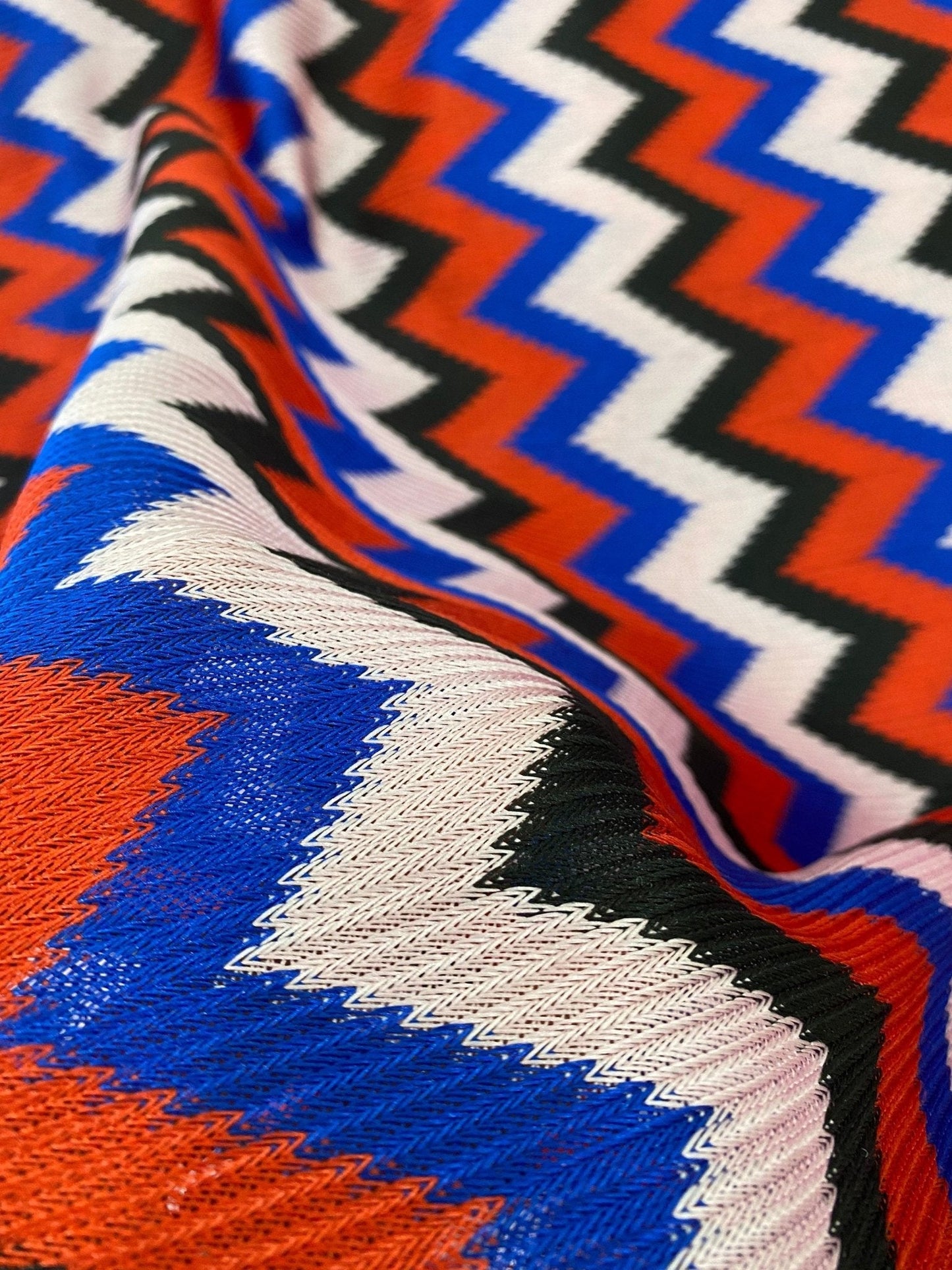 Luxury Zigzag Knit Jersey Fabric
