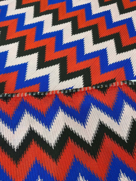 Luxury Zigzag Knit Jersey Fabric