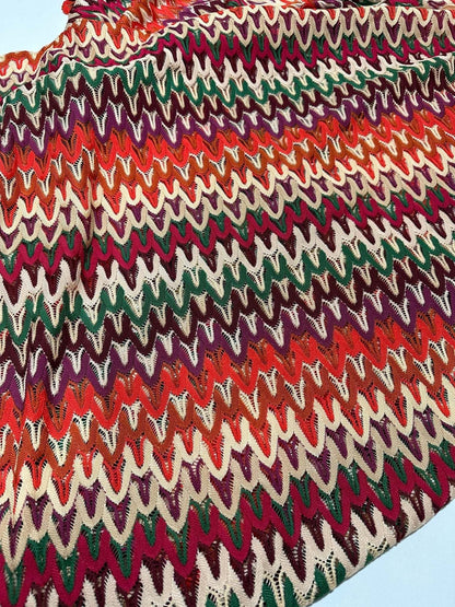 Zigzag Knit Jersey Fabric