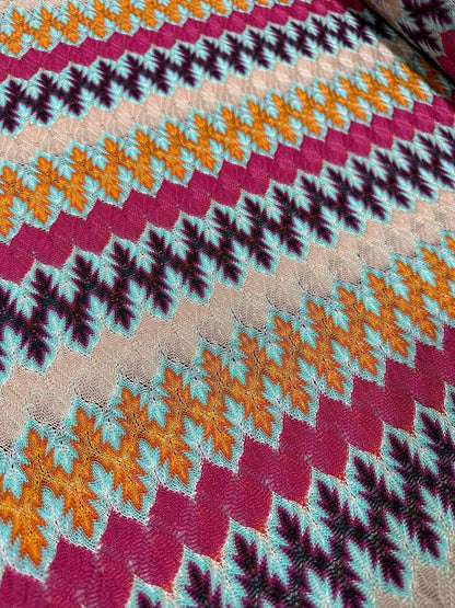 Zigzag Knit Jersey Fabric