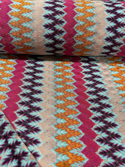 Zigzag Knit Jersey Fabric