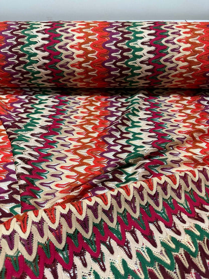 Zigzag Knit Jersey Fabric