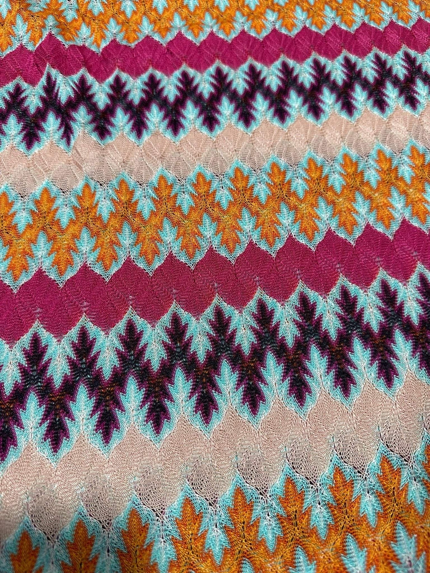 Zigzag Knit Jersey Fabric