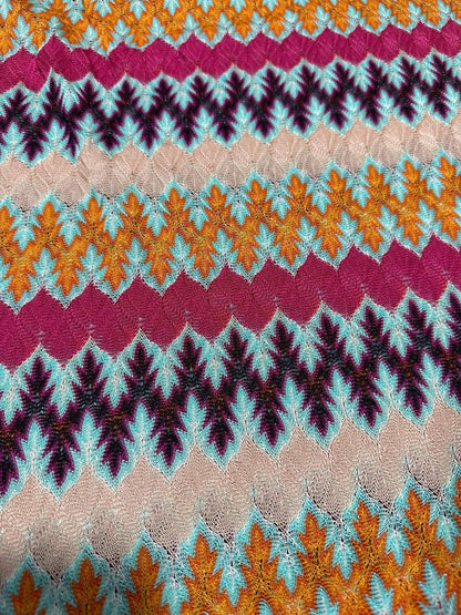 Zigzag Knit Jersey Fabric