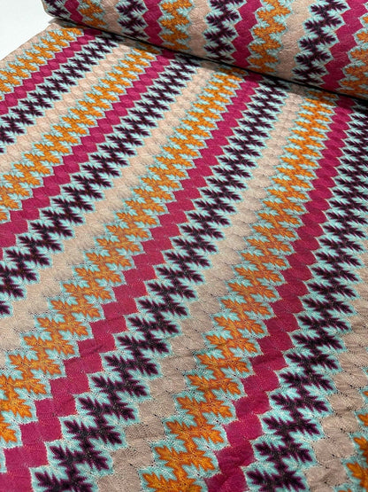 Zigzag Knit Jersey Fabric