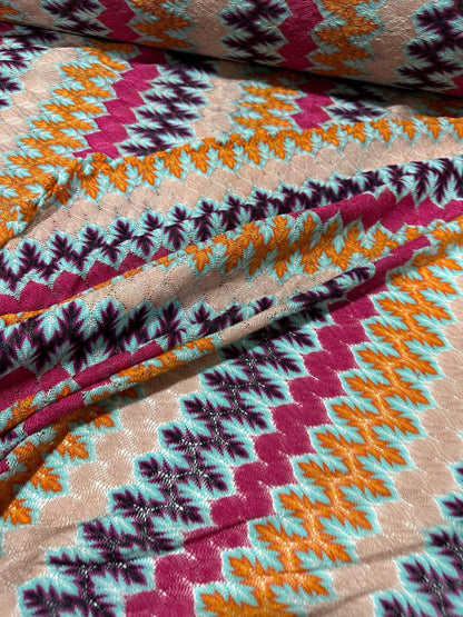 Zigzag Knit Jersey Fabric