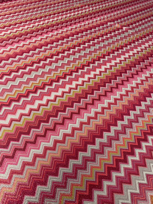 Zigzag Lurex Knit Fabric