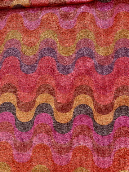 Zigzag Pattern Fabric, Shimmer Spandex Fabric, spandex 4-way stretch fabric, Evening dress fabric