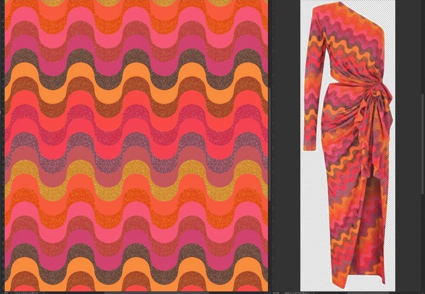 Zigzag Pattern Fabric, Shimmer Spandex Fabric, spandex 4-way stretch fabric, Evening dress fabric