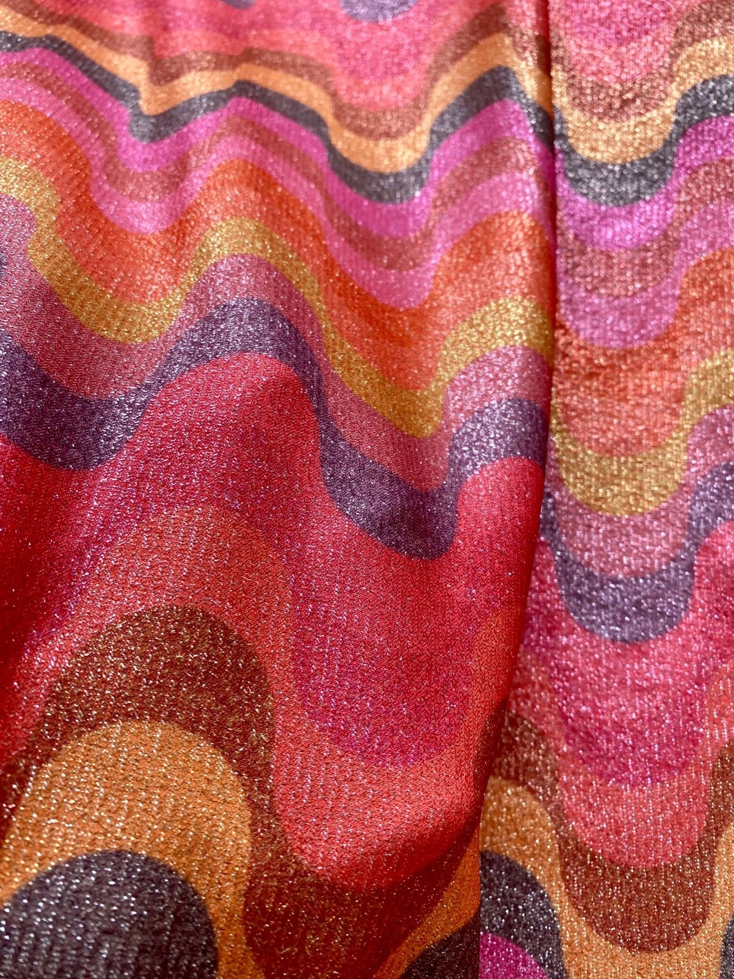 Zigzag Pattern Fabric, Shimmer Spandex Fabric, spandex 4-way stretch fabric, Evening dress fabric