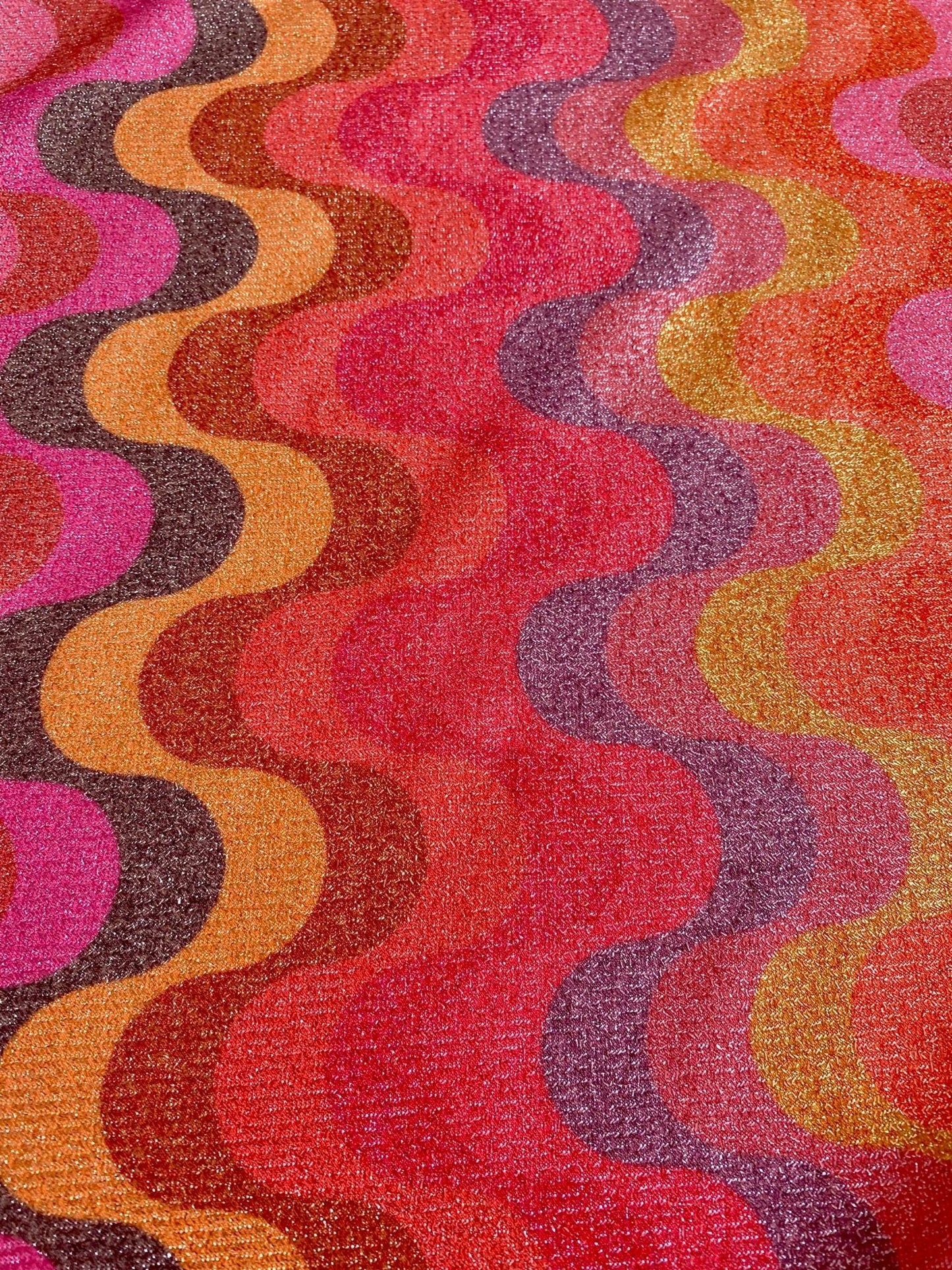 Zigzag Pattern Fabric, Shimmer Spandex Fabric, spandex 4-way stretch fabric, Evening dress fabric