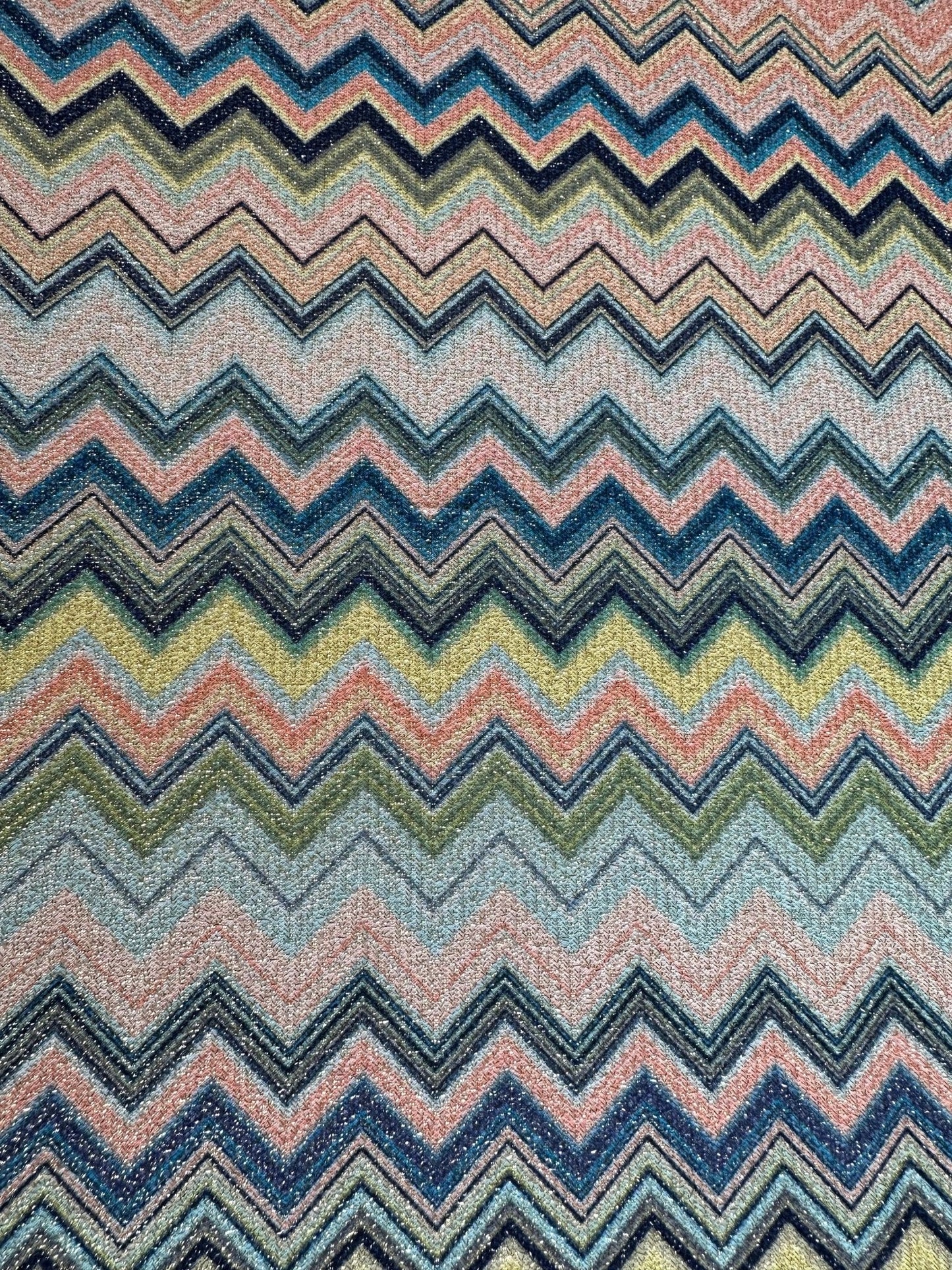 Zigzag Knit Lurex Fabric