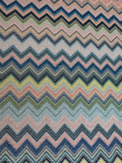 Zigzag Knit Lurex Fabric
