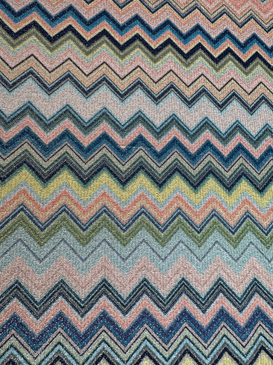 Zigzag Knit Lurex Fabric