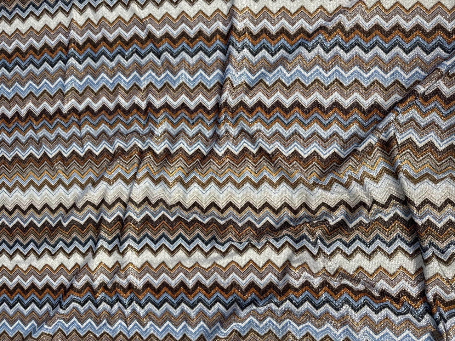Zigzag Lurex Knit Fabric