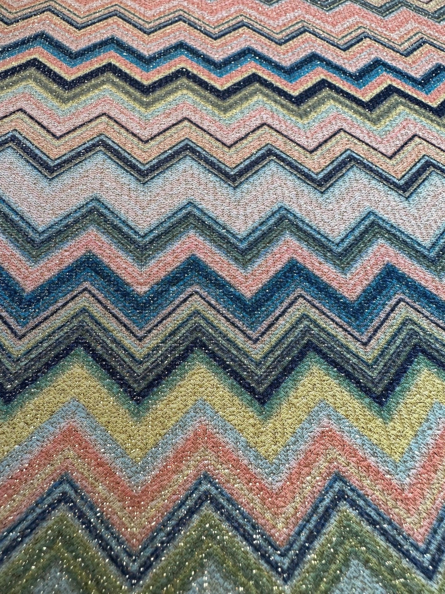 Zigzag Knit Lurex Fabric
