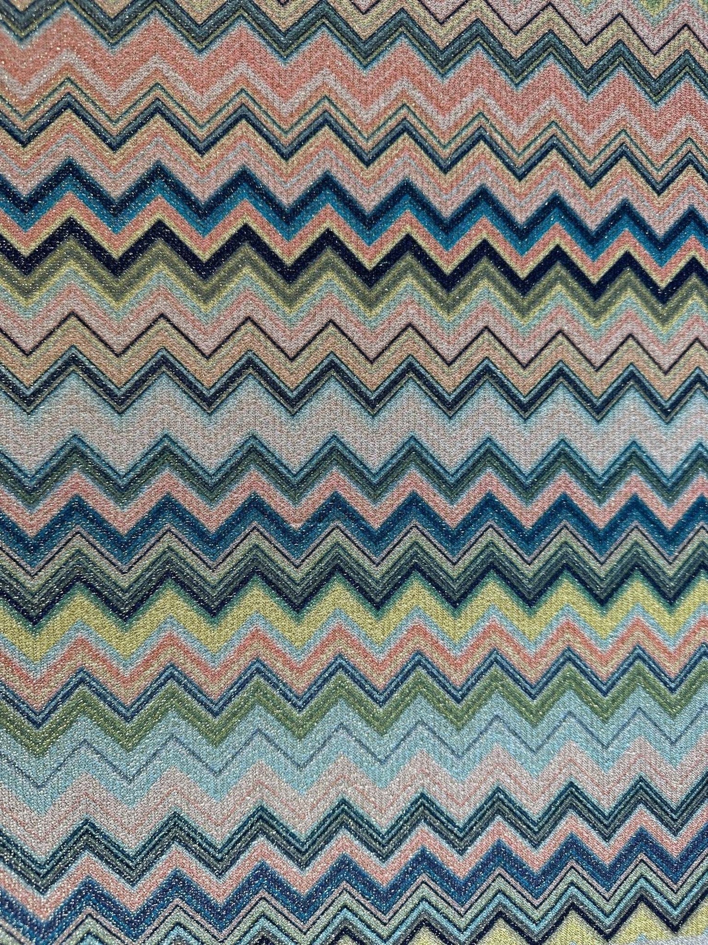 Zigzag Knit Lurex Fabric