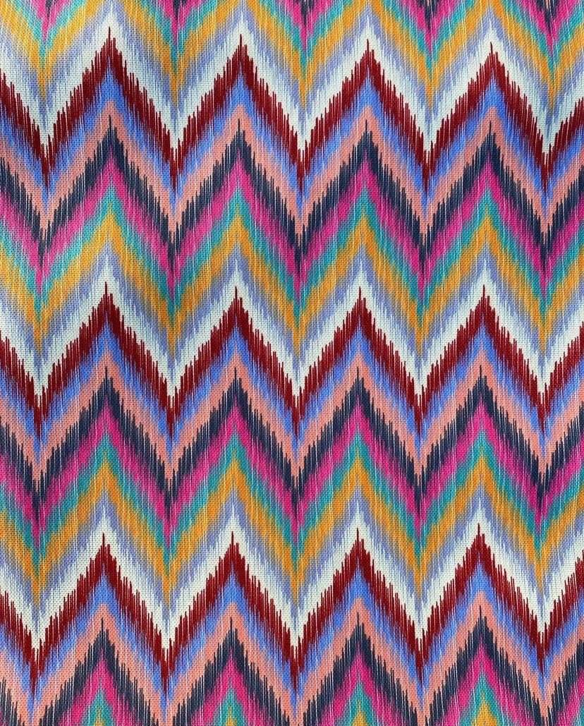 Zigzag Chevron Upholstery Fabric in Vibrant Colors – Multiple Fabric Options, Sold by Metre