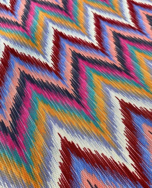 Zigzag Chevron Upholstery Fabric in Vibrant Colors