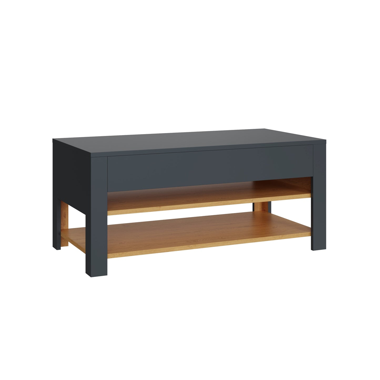 Leon Coffee Table Grey 1 Shelf