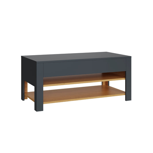 Leon Coffee Table Grey 1 Shelf