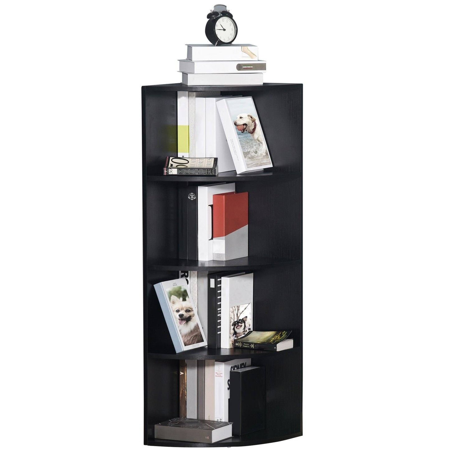 Four-Tier Corner Storage Unit - Black