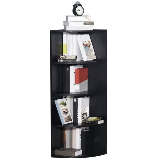 Four-Tier Corner Storage Unit - Black